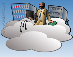 IT employee manager on clouds server